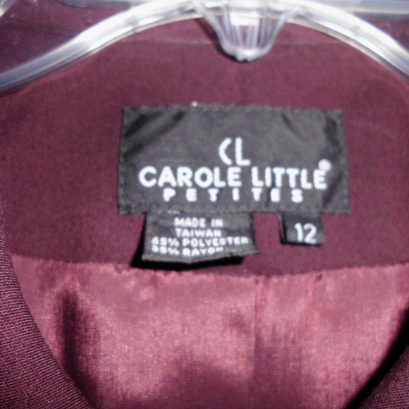 Carole Little cranberry business suit jacket - Picture 2 of 8